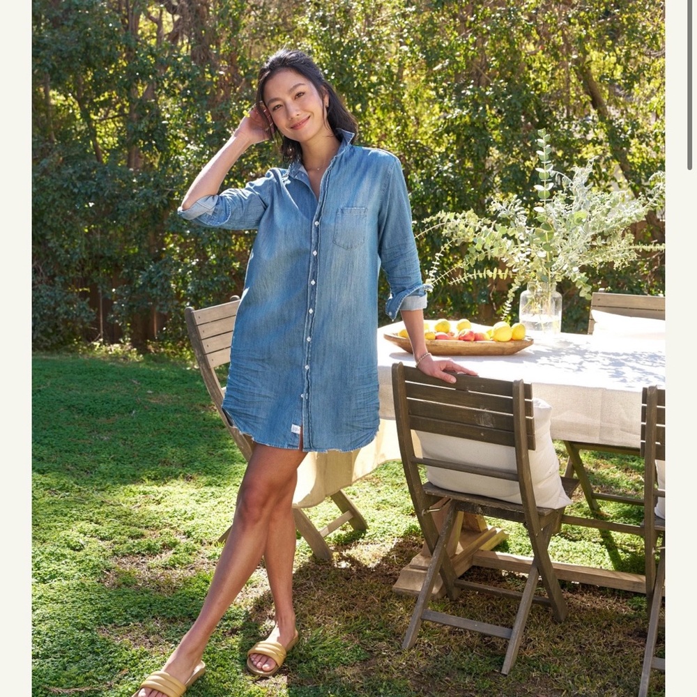 Frank & Eileen Mary Distressed Denim Dress